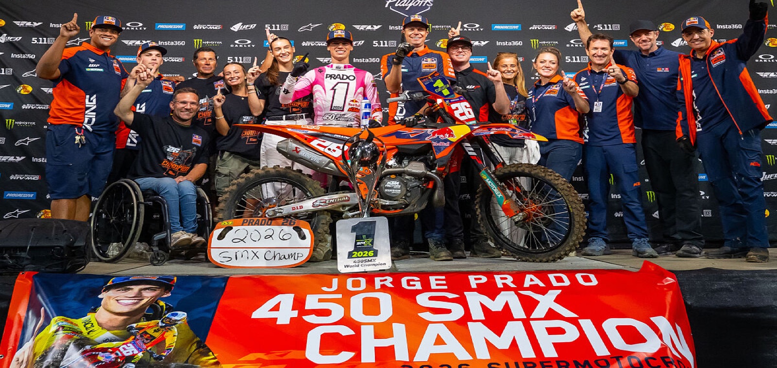 Jorge Prado majster sveta 450SMX 2026 s tímom Red Bull KTM Factory Racing